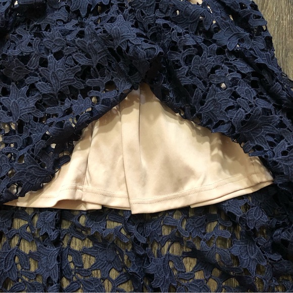 Aqua Lace Overlay Midi Dress - Picture 13 of 16